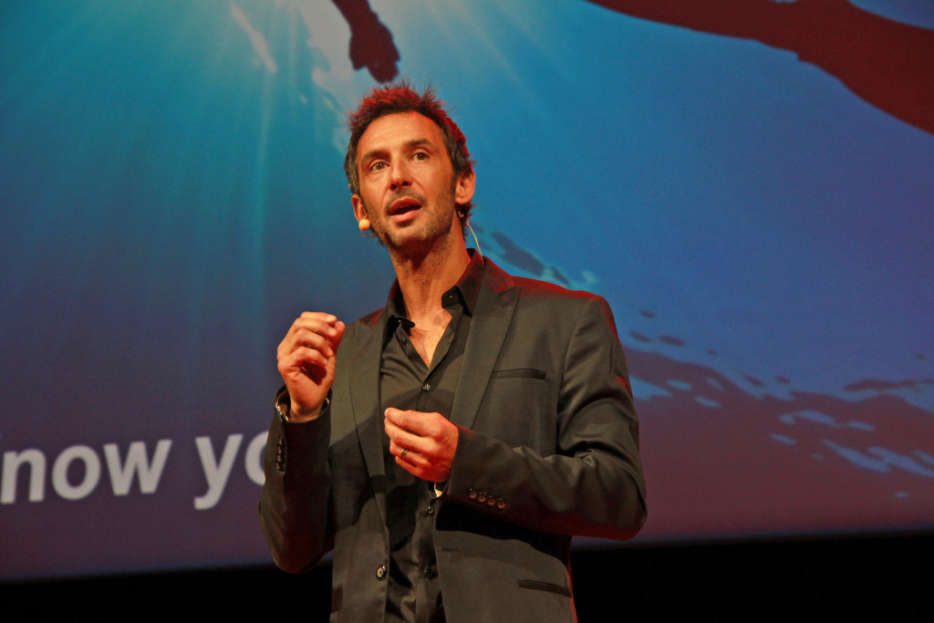 Pierre Frolla, four times World Record holder in free and variable weight diving and Ambassador of Princesse Charlene Foundation. Photo: Ece Kusman