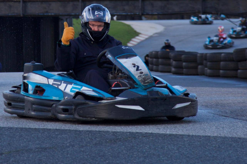Prince Albert on the track at St Eval Kart Circuit. Photo: Facebook St Eval Kart Circuit