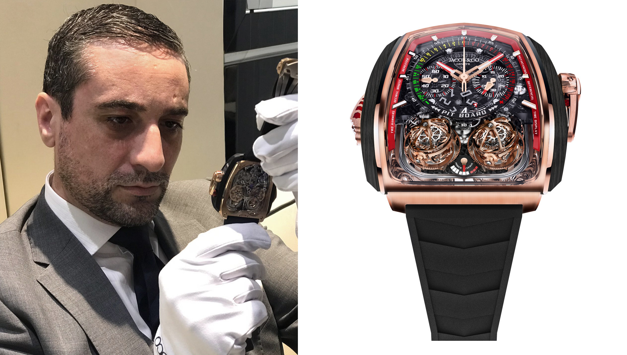 Antonio Cecere at Jacob&Co. Twin Turbo Furious