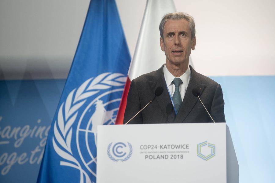 Gilles Tonelli, Government Counselor - Minister of External Relations and Cooperation, at the High Level Segment Tribune of COP 24 © DR